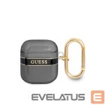 Чехол для наушников Guess Apple Airpods 1/2 TPU Printed Stripe Case Black