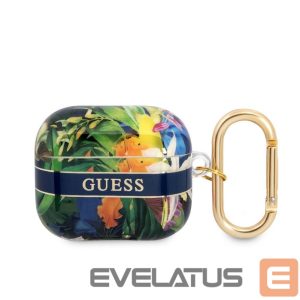 Чехол для наушников Guess Apple Airpods 3 TPU Flower Print Case Blue
