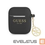 Чехол для наушников Guess Apple 4G Charms Silicone Case for Airpods 1/2 Black