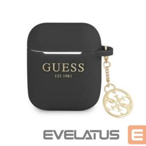 Чехол для наушников Guess Apple 4G Charms Silicone Case for Airpods 1/2 Black