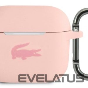 Чехол для наушников Lacoste Apple Airpods 3 Liquid Silicone Glossy Printing Logo Case Pink