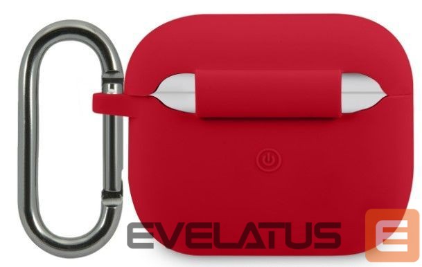 Чехол для наушников Lacoste Apple Airpods 3 Liquid Silicone Glossy Printing Logo Case Red