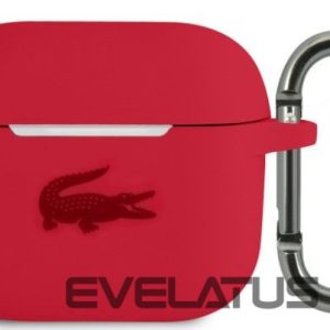 Чехол для наушников Lacoste Apple Airpods 3 Liquid Silicone Glossy Printing Logo Case Red