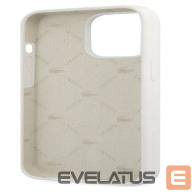 Чехол на заднюю панель Lacoste Apple iPhone 13 Pro Liquid Silicone Allover Pattern Case White
