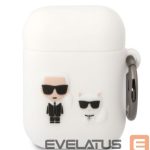 Чехол для наушников Karl Lagerfeld - Airpods 1/2 Choupette Silicone Case White