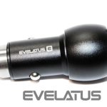 Авто зарядка Evelatus - Car Charger EC7DC01 BLACK 3.1A 2USB port with stainless steel escape tool Black