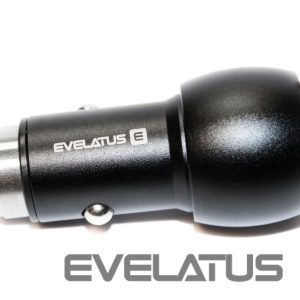 Авто зарядка Evelatus - Car Charger EC7DC01 BLACK 3.1A 2USB port with stainless steel escape tool Black