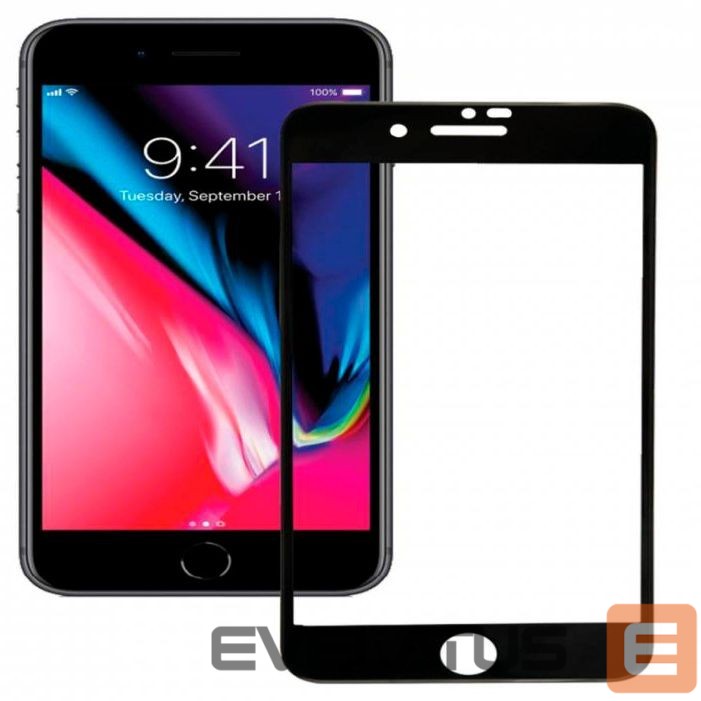 Защитное стекло Evelatus Apple iPhone 7/8/SE2020/SE2022 2.5D Full Cover Japan Glue Glass Anti-Staticff Black