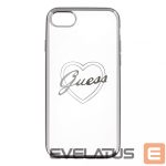 Чехол на заднюю панель Guess Apple iPhone 7 / 8 Heart TPU case Silver