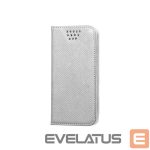 Чехол универсальная книжка GreenGo Universal Smart Magnet 4,5-5,0'' Silver