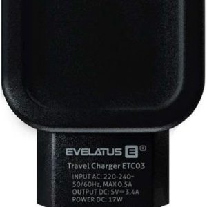 Адаптер Evelatus Universal Evelatus Travel Charger Two USB 3.4A ETC03 Black