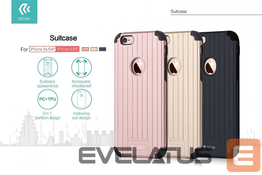 Чехол на заднюю панель Devia Apple iPhone 6 / 6s Plus Suitcase Rose Gold