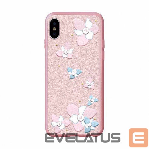 Чехол на заднюю панель Devia Apple iPhone X Flower Embroidery Case Lanya Black