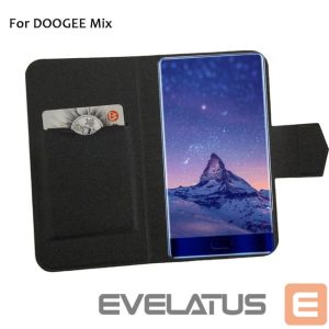 Чехол книжка Doogee  MIX Flip cover + tempered glass Black