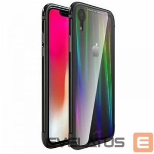 Чехол на заднюю панель Luphie Apple iPhone XR Aurora Condom Aluminium Frame + TPU Case Black Clear