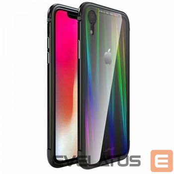 Чехол на заднюю панель Luphie Apple iPhone XR Aurora Condom Aluminium Frame + TPU Case Black Clear