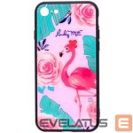 Чехол на заднюю панель Evelatus Apple iPhone 7/8/SE 2020 Picture Glass Case Flamingo Party
