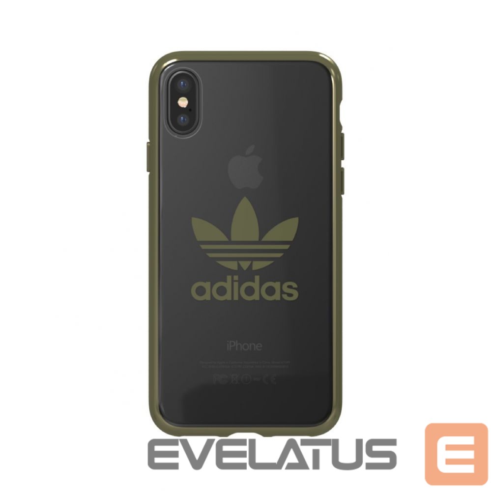 Чехол на заднюю панель Adidas Apple iPhone X/Xs OR Clear Case Green