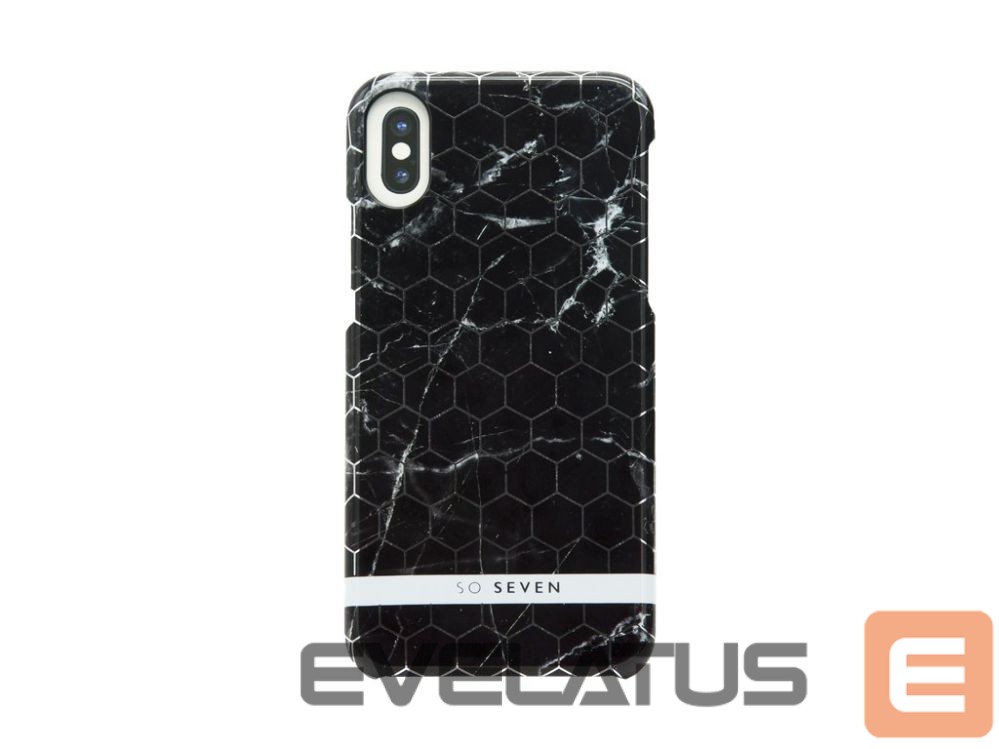 Чехол на заднюю панель SoSeven Apple iPhone X/XS Milan Case Hexagonal Marble Black