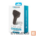 Авто зарядка Forever Universal Triple USB car charger CC-05 4.8A Black