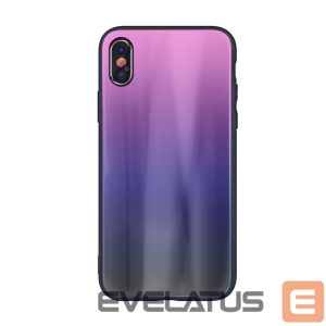 Чехол на заднюю панель iLike Apple iPhone XR Aurora Glass case Pink-Black