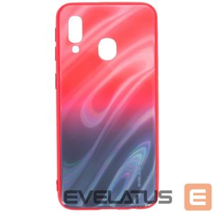 Чехол на заднюю панель Evelatus Samsung Galaxy A40 Water Ripple Gradient Color Anti-Explosion Tempered Glass Case Gradient Red-Black