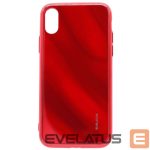Чехол на заднюю панель Evelatus Apple iPhone X/XS Water Ripple Full Color Electroplating Tempered Glass Case Red