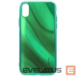 Чехол на заднюю панель Evelatus Apple iPhone X/XS Water Ripple Full Color Electroplating Tempered Glass Case Green