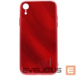 Чехол на заднюю панель Evelatus Apple iPhone XR Water Ripple Full Color Electroplating Tempered Glass Case Red