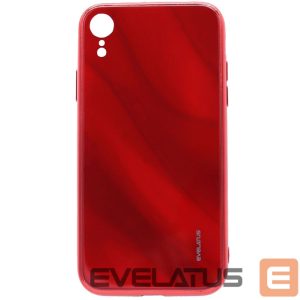 Чехол на заднюю панель Evelatus Apple iPhone XR Water Ripple Full Color Electroplating Tempered Glass Case Red