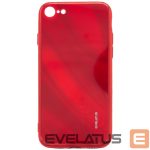 Чехол на заднюю панель Evelatus Apple iPhone 7/8/SE2020/SE2022 Water Ripple Full Color Electroplating Tempered Glass Case Red