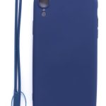 Чехол на заднюю панель Evelatus Apple iPhone XR Soft Touch Silicone Case with Strap Dark Blue