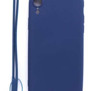 Чехол на заднюю панель Evelatus Apple iPhone XR Soft Touch Silicone Case with Strap Dark Blue