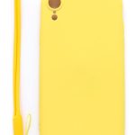 Чехол на заднюю панель Evelatus Apple iPhone XR Soft Touch Silicone Case with Strap Yellow