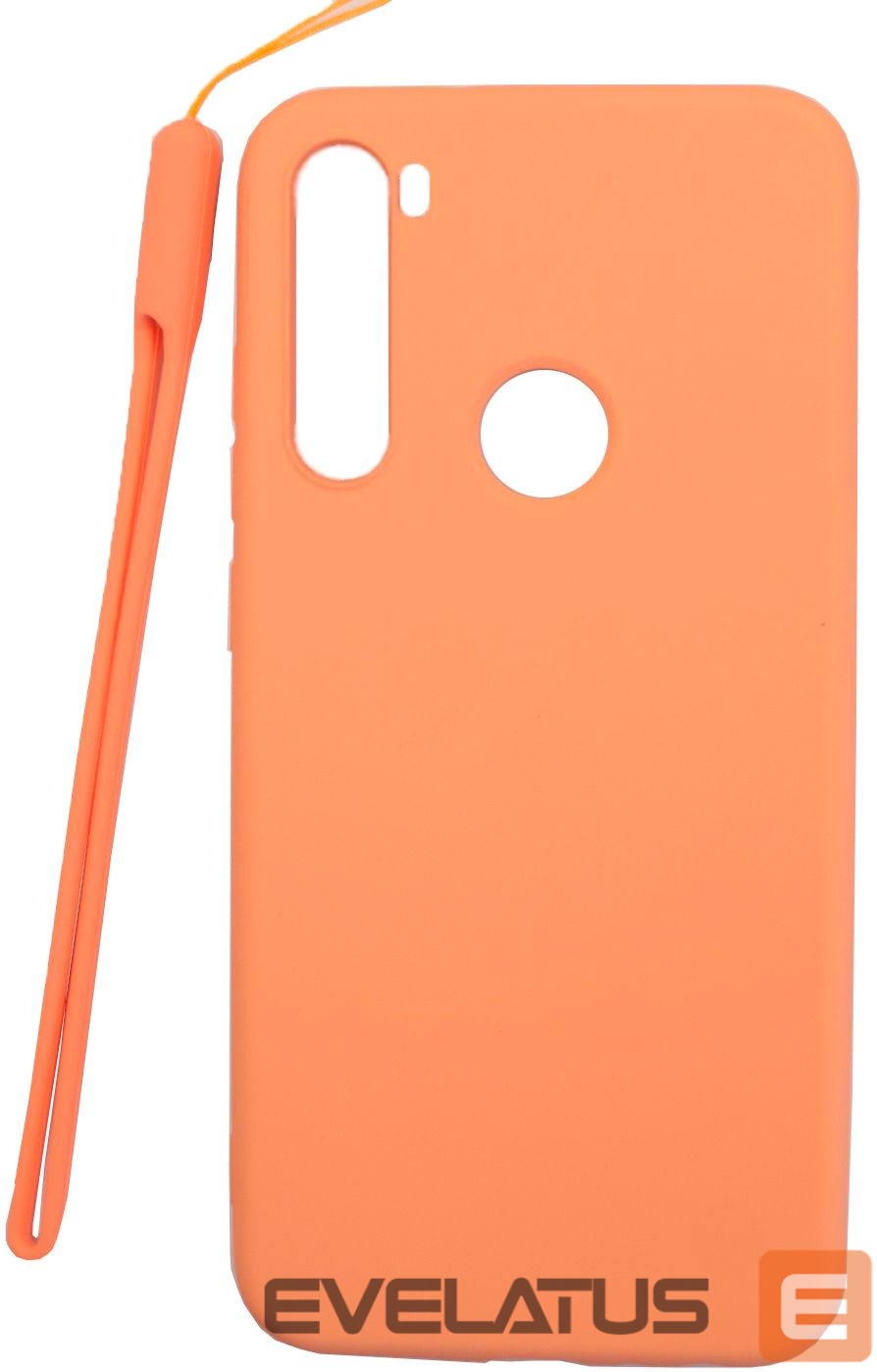 Чехол на заднюю панель Evelatus Xiaomi Xiaomi Redmi Note 8 / Redmi Note 8 2021 Soft Touch Silicone Case with Strap Pink
