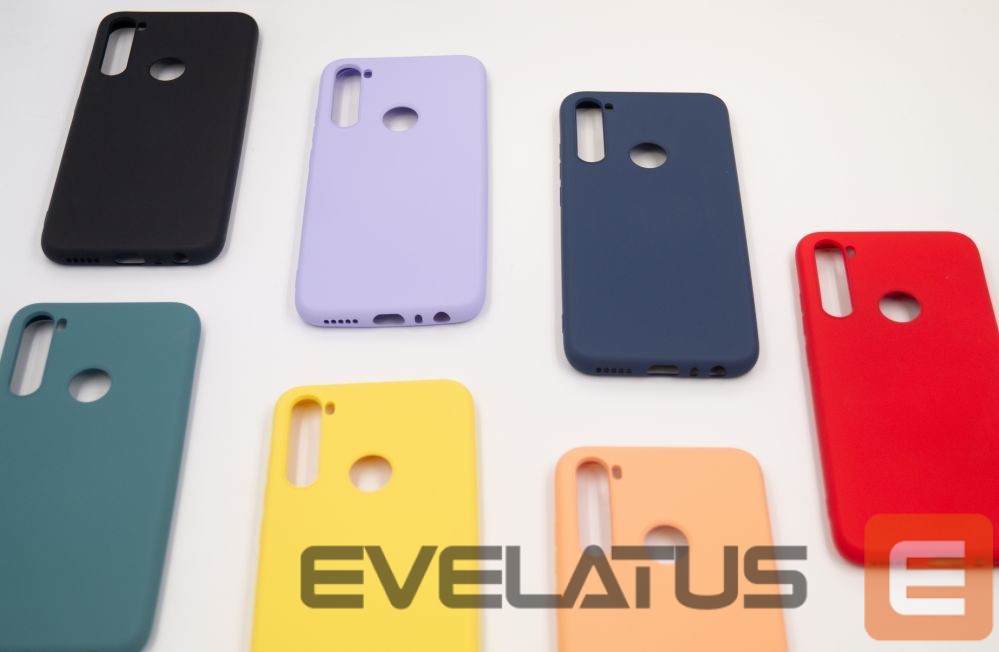 Чехол на заднюю панель Evelatus Xiaomi Xiaomi Redmi Note 8 / Redmi Note 8 2021 Soft Touch Silicone Case with Strap Pink
