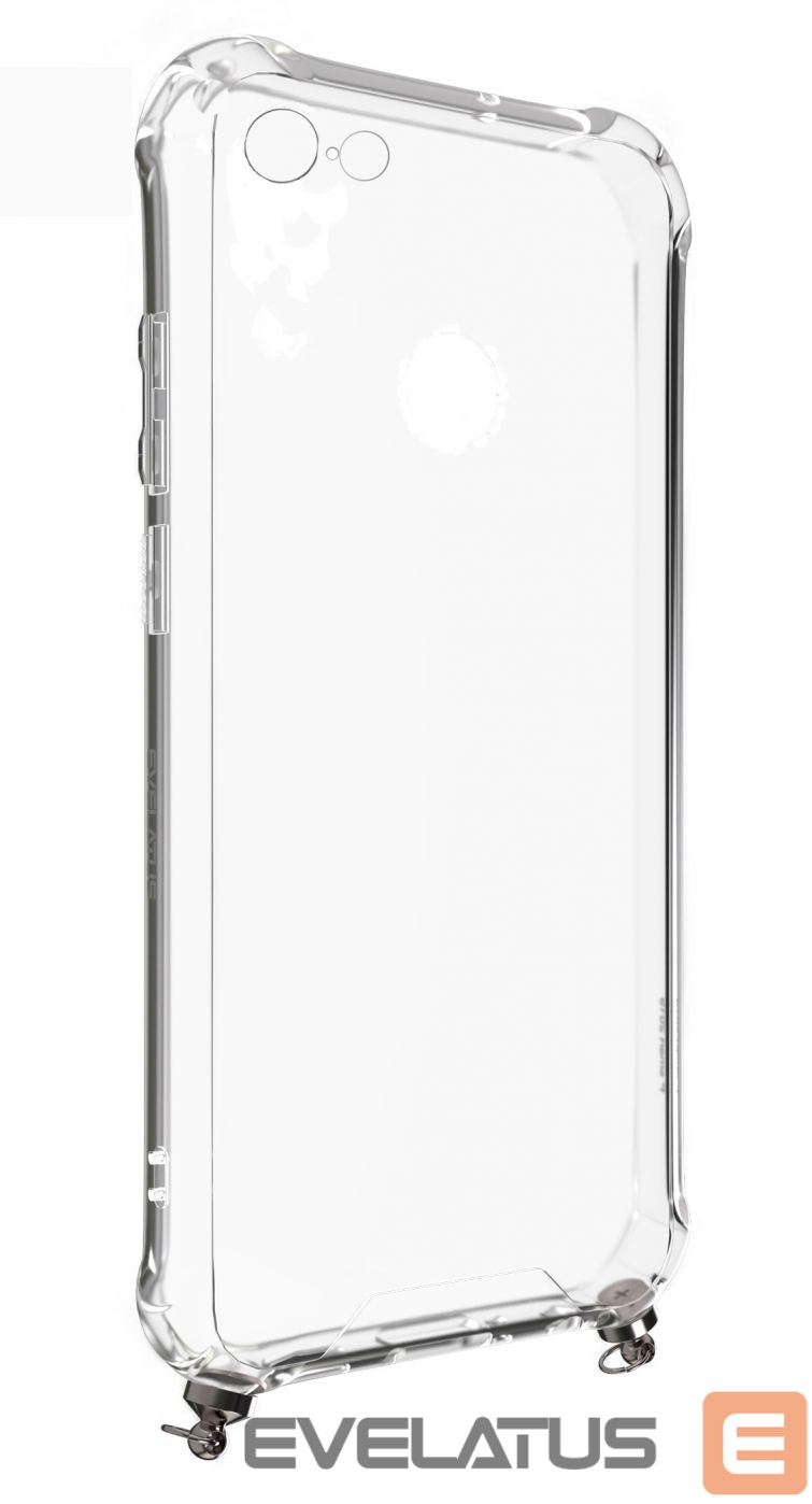 Чехол на заднюю панель Evelatus Apple iPhone 6/6S Silicone Transparent with Necklace TPU Strap Space Gray