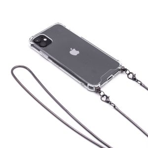 Чехол на заднюю панель Evelatus Apple iPhone 11 Pro Silicone Transparent with Necklace TPU Strap Space Gray