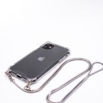 Чехол на заднюю панель Evelatus Apple iPhone 11 Pro Silicone Transparent with Necklace TPU Strap Silver