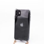 Чехол на заднюю панель Evelatus Apple iPhone 11 Pro Max Silicone Transparent with Necklace TPU Strap Gold