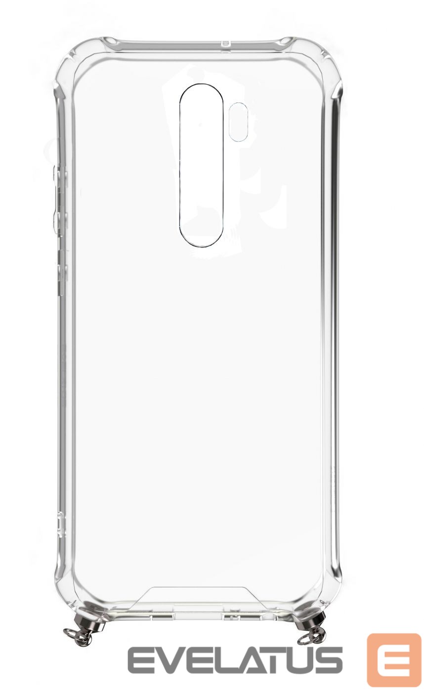 Чехол на заднюю панель Evelatus Xiaomi Note 8 Pro Silicone Transparent with Necklace TPU Strap Space Gray