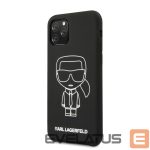 Чехол на заднюю панель Karl Lagerfeld Apple iPhone 11 Pro Silicone Ikonik White Outline Black