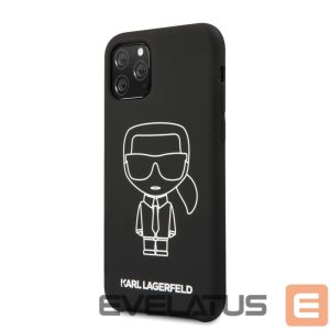 Чехол на заднюю панель Karl Lagerfeld Apple iPhone 11 Pro Silicone Ikonik White Outline Black