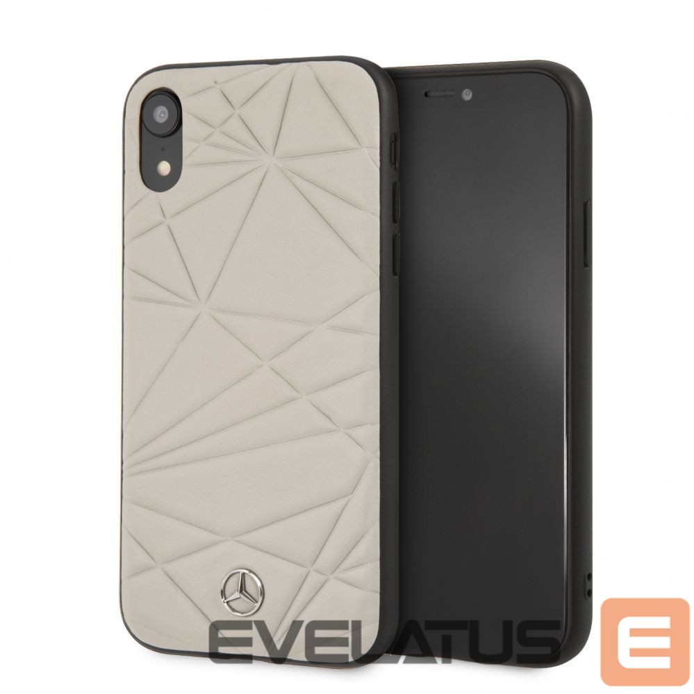 Чехол на заднюю панель Mercedes-Benz Apple iPhone XR Twister Genuine Leather Hard Case Grey