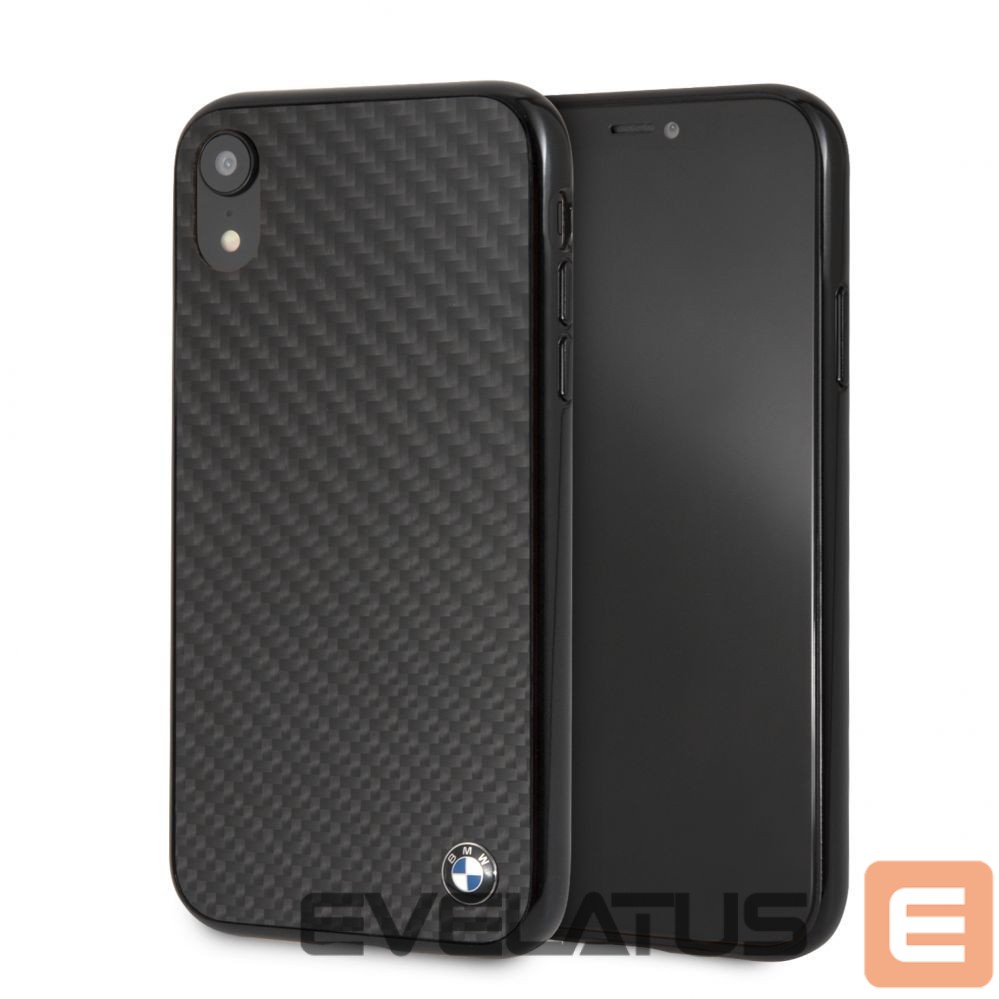 Чехол на заднюю панель BMW Apple iPhone XR Signature Hard Case Real Carbon Black