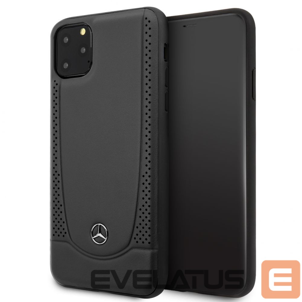 Чехол на заднюю панель Mercedes-Benz Apple iPhone 11 Pro Max Leather Hardcase Perforation Black