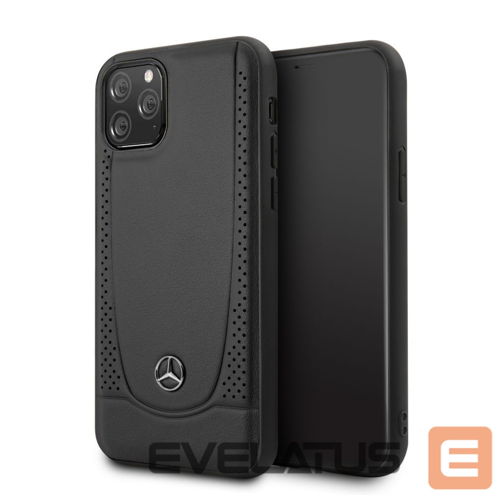 Чехол на заднюю панель Mercedes-Benz Apple iPhone 11 Pro Leather Hardcase Perforation Black