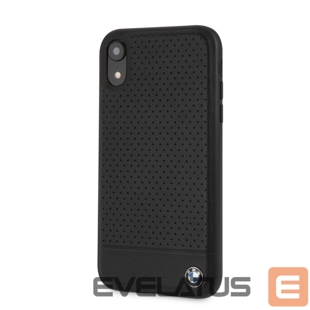 Чехол на заднюю панель BMW Apple iPhone XR Perforated Leather Hardcase Black