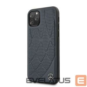Чехол на заднюю панель Mercedes-Benz Apple iPhone 11 Pro Quilted Genyine Leather Blue