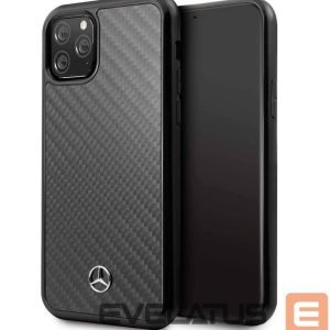 Чехол на заднюю панель Mercedes-Benz Apple iPhone 11 Pro Max Hard Case Leather Carbon Fiber Black